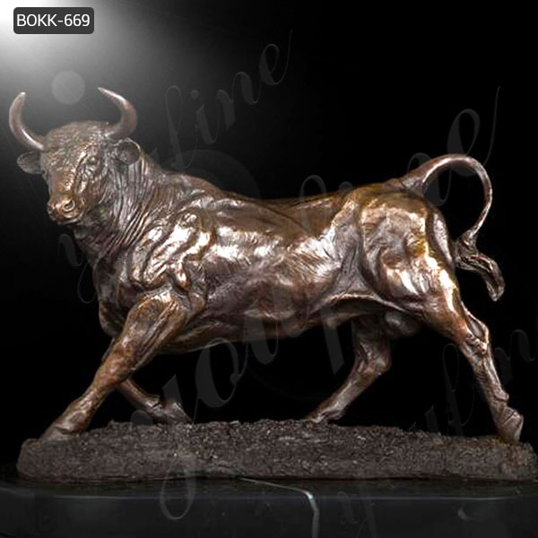 Custom Life Size Antique Bronze Bull Garden Statue for Decor Manufacturer BOKK-669