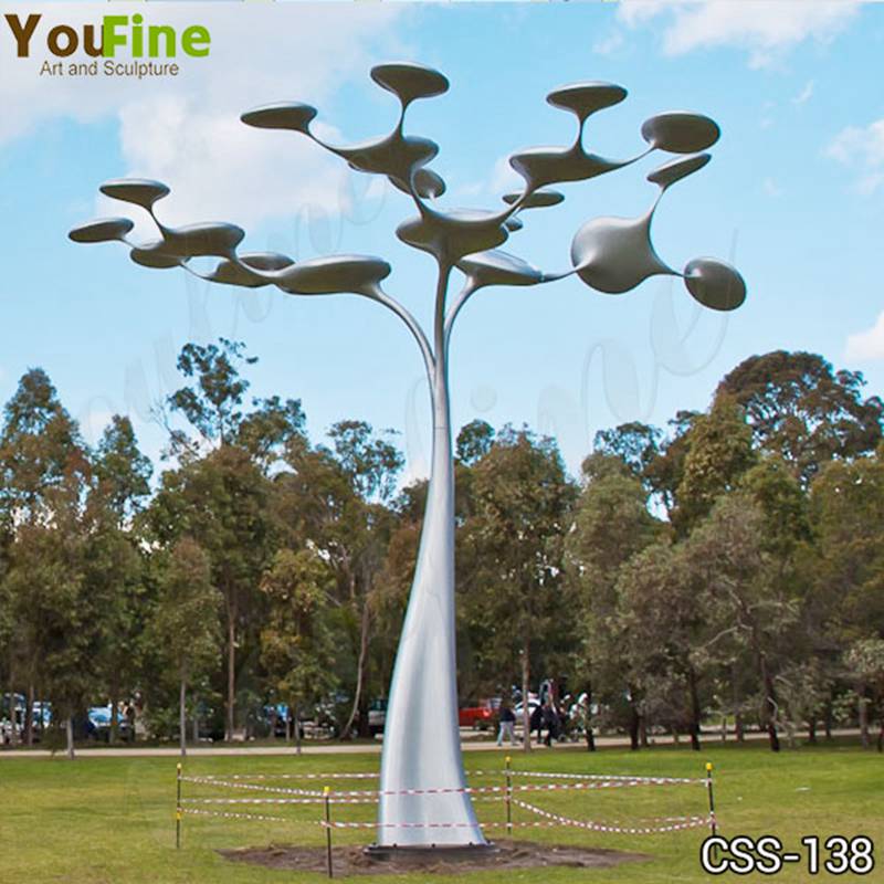 Outdoor Large Metal Tree Stainless Steel Sculpture for Sale CSS-138