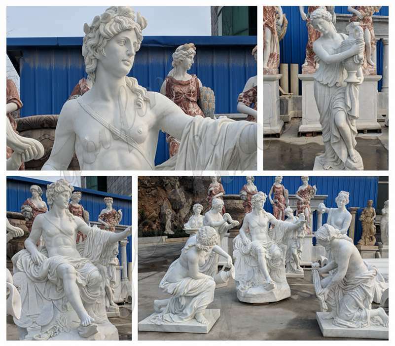 White Marble Apollo Bath Statues for Garden details