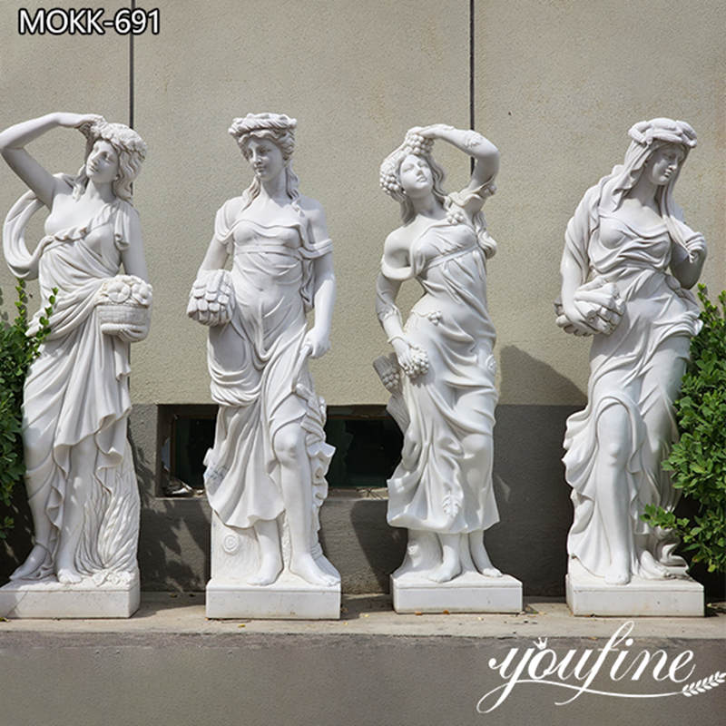 Life Size Natural White Marble Four Seasons Statues for Sale MOKK-691