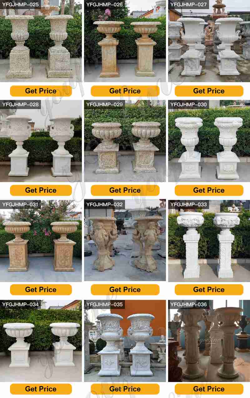 large outdoor marble planter for sale