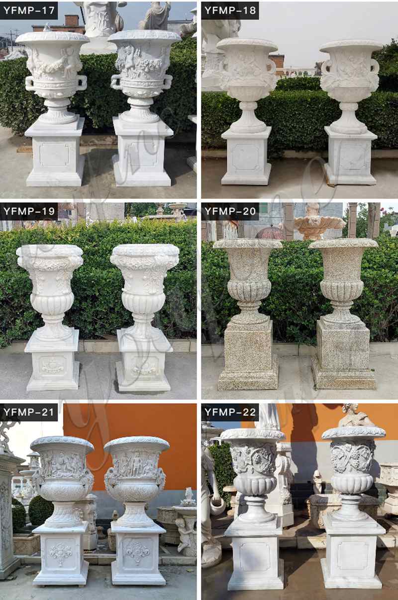 marble flower pot