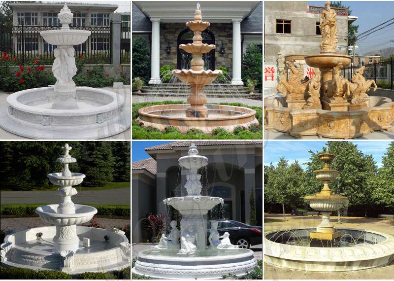 marble fountain water feature