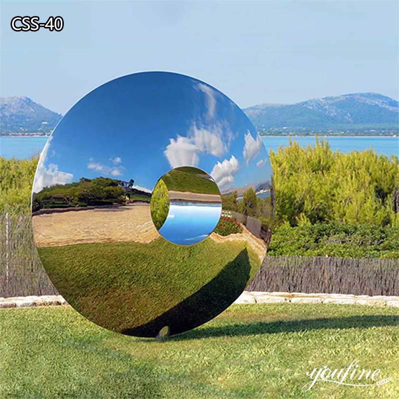 Large Outdoor Mirror Polished Stainless Steel Sculptures for Sale CSS-40
