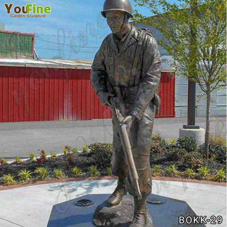 Famous WWII US Marine on Patrol Bronze Soldier Sculpture for Sale BOKK-29