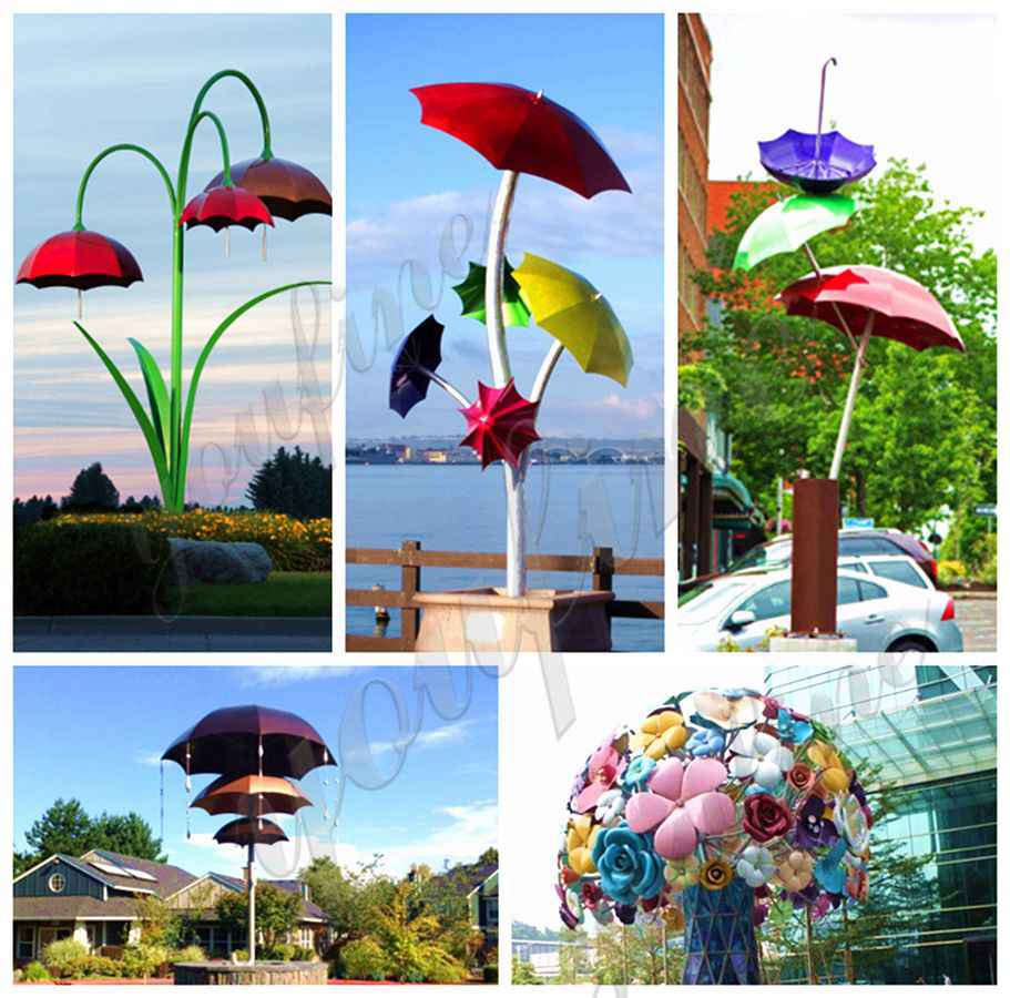 Garden Stainless Steel Umbrella Sculptures Suppliers