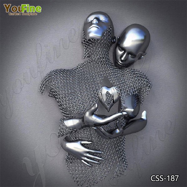 Metal Art Abstract Stainless Steel Human Body Sculpture Suppliers CSS-187