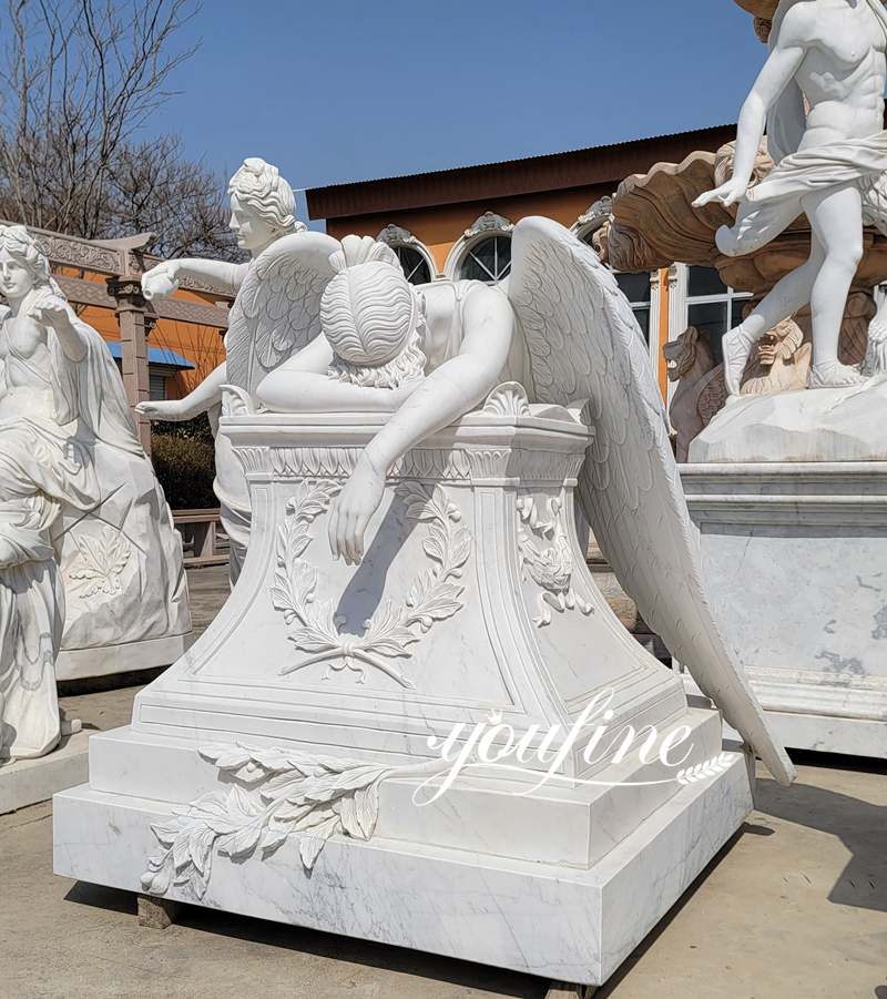 marble angel tombstone-02-YouFine Sculptue