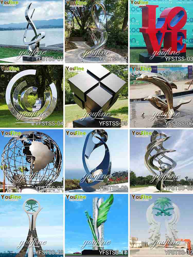 outdoor modern metal sculpture for sale