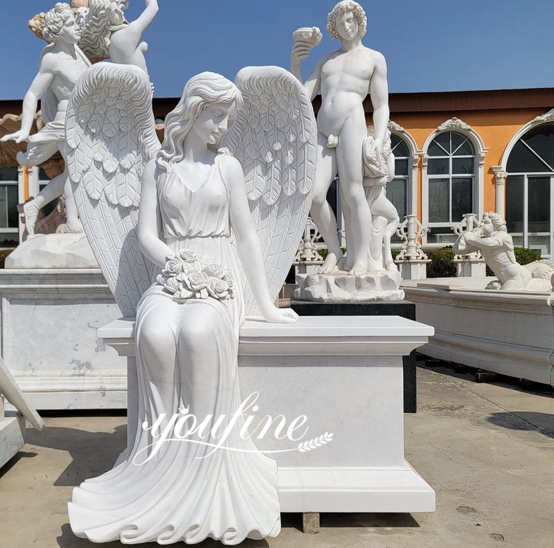 weeping angel headstones for graves-02-YouFine Sculptue