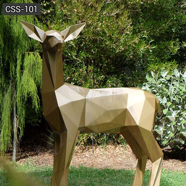 Life Size Abstract Stainless Steel Deer Sculpture on Sale CSS-101