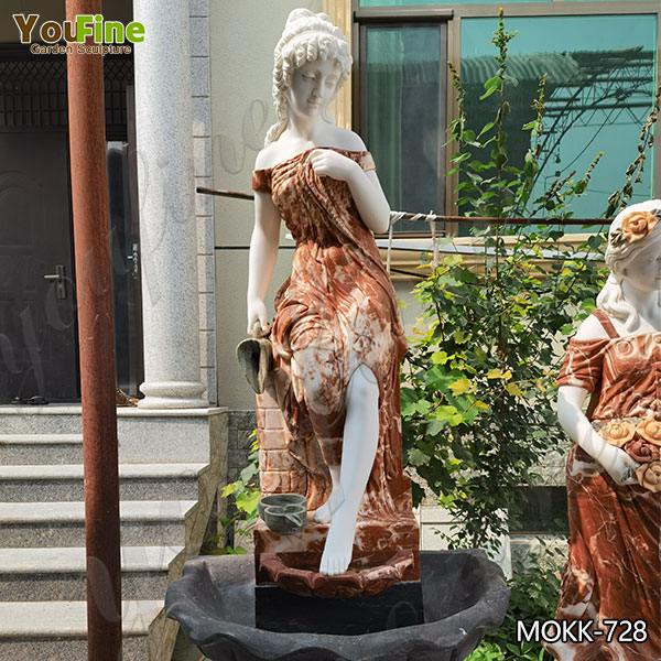 Exquisite Marble Woman Water Fountain for Garden Decoration Sale MOKK-728