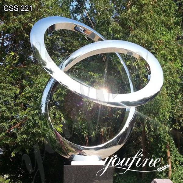 High Polished Outdoor Modern Metal Ring Sculpture for Sale CSS-221