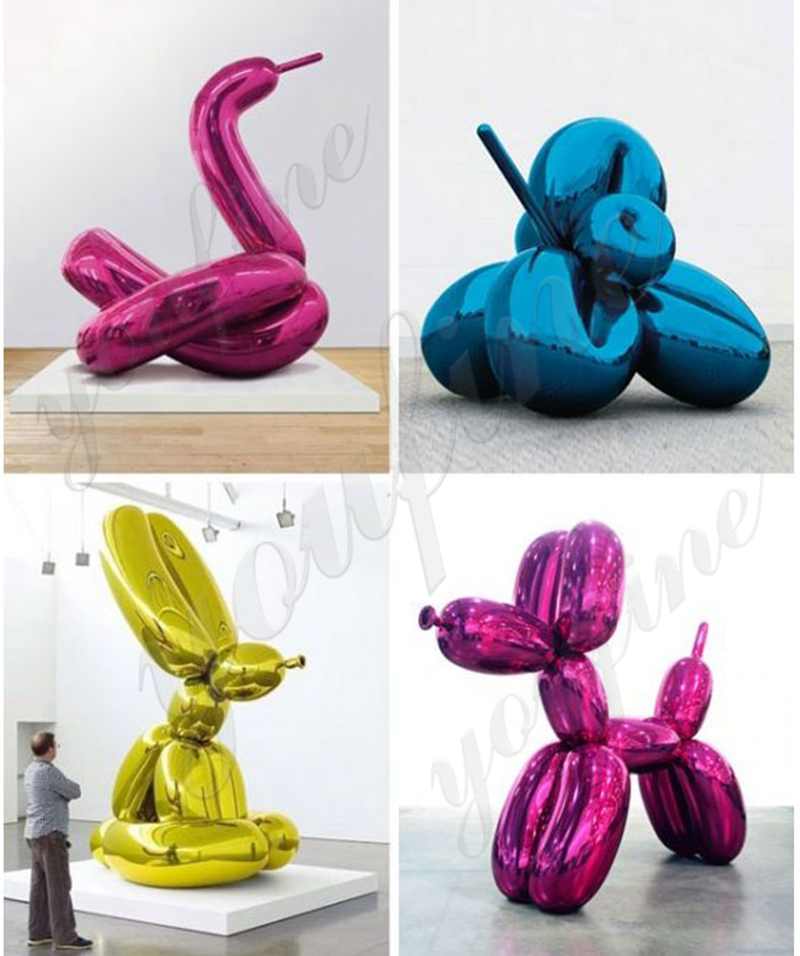 stainless steel balloon dog sculptures