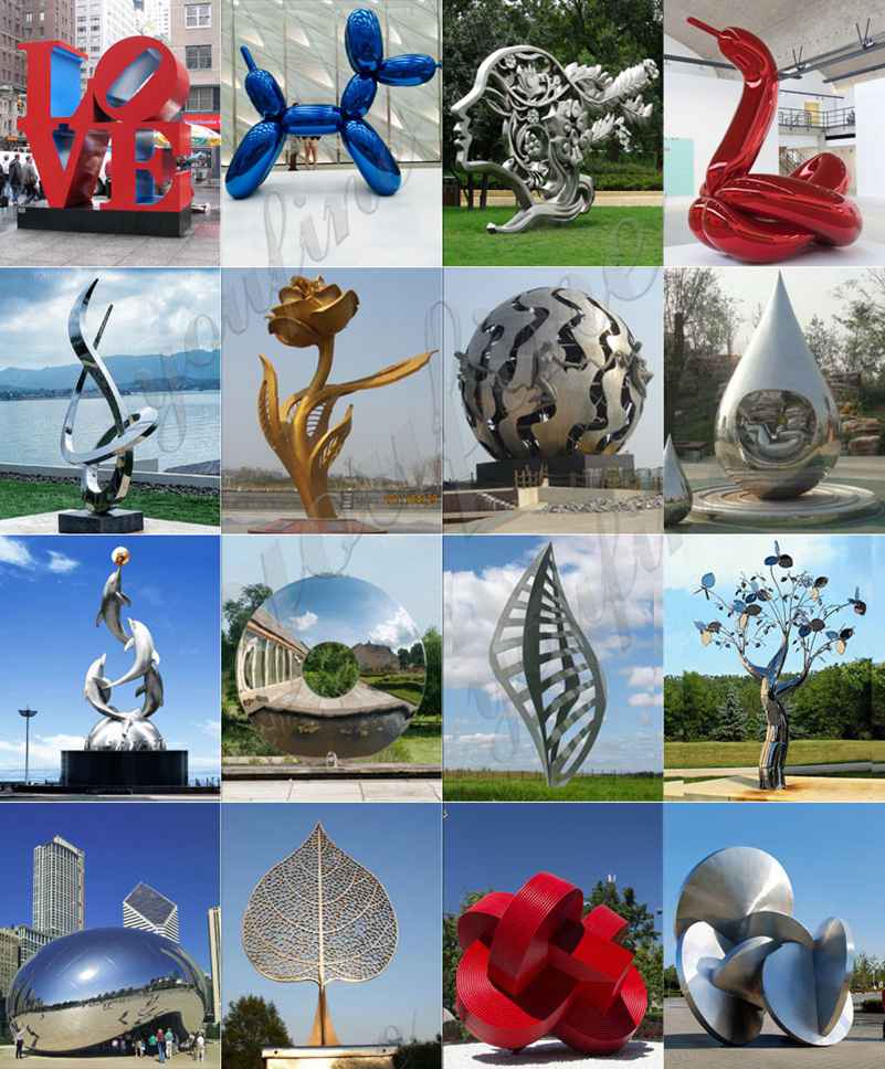 stainless steel garden sculpture