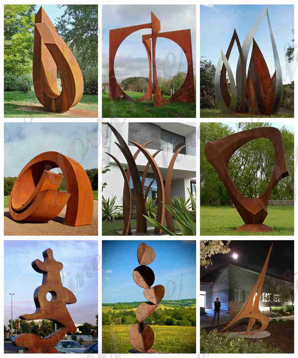 Corten Steel Sculpture Garden Decor from Factory Supply