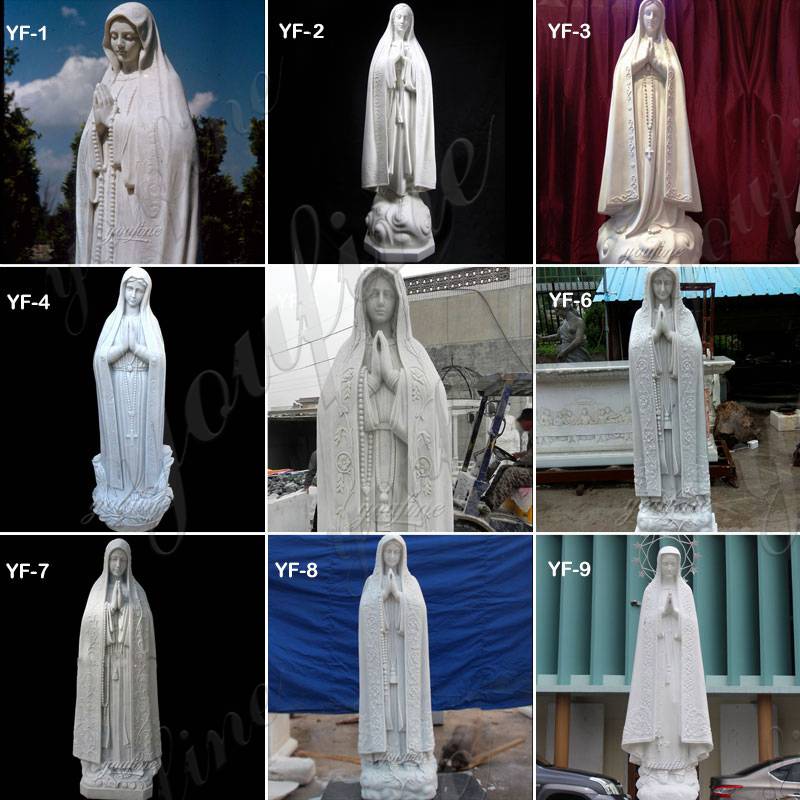 Hot Selling Catholic Life Size White Marble Lourdes Statue