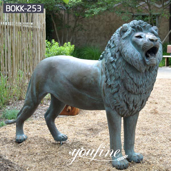 Life Size Bronze Walking Lion Statue Garden Decor for Sale BOKK-253