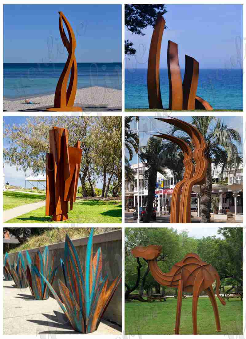 corten steel garden sculpture