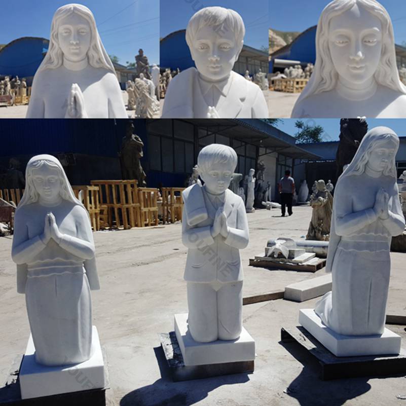 Catholic Marble Our Lady of Fatima Statue for Sale and Three Children