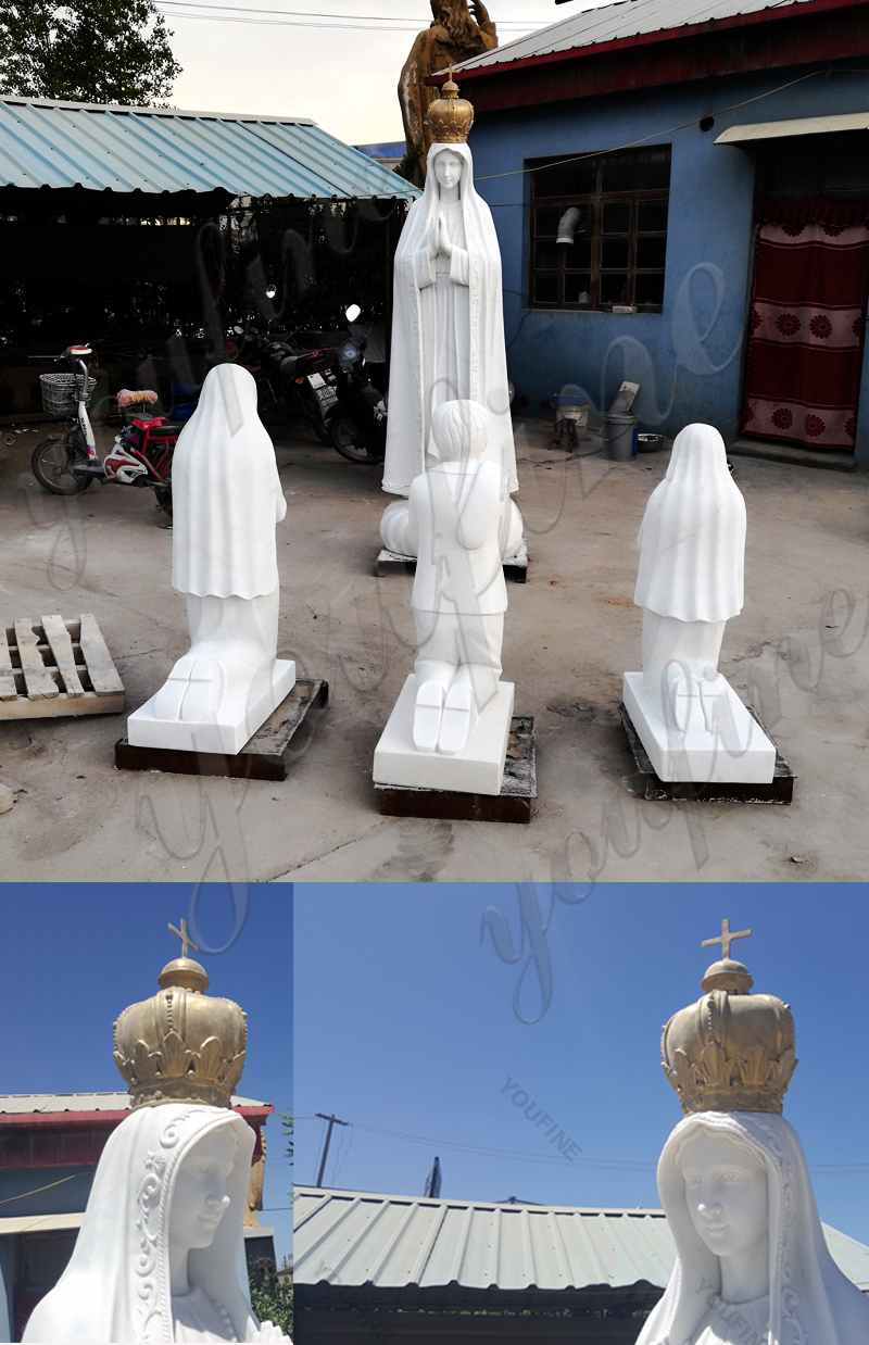 The details of catholic church sculptures design our lady of Fatima statues for sale