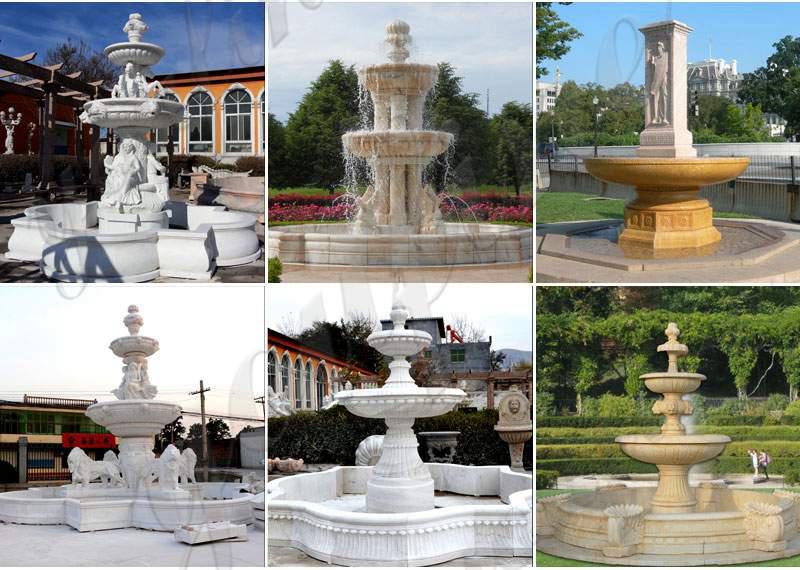 Customized Polished Granite Tiered Fountain