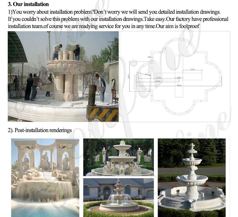 Garden Natural Granite Wall Fountain with Flora for Sale MOKK-741