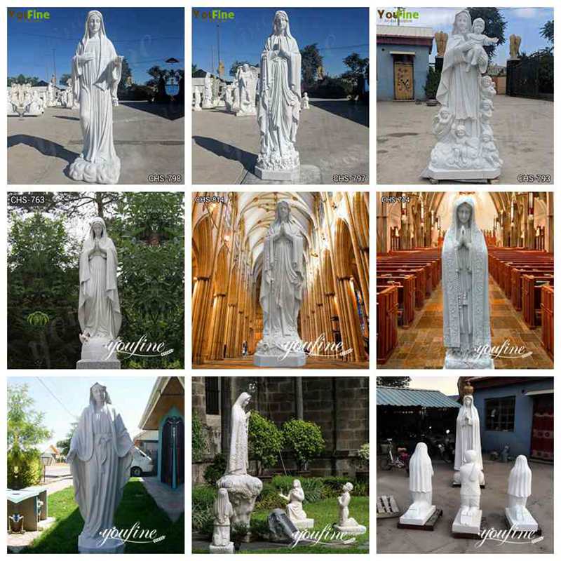 Our Lady of Lourdes marble statue