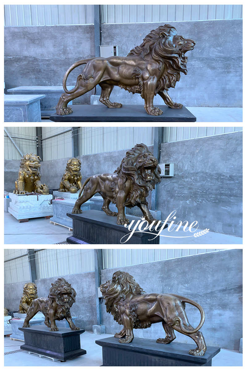 Bronze lion statue-YouFine Sculpture