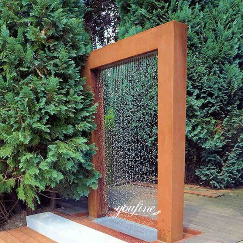 Corten steel water fountain-YouFine Sculpture