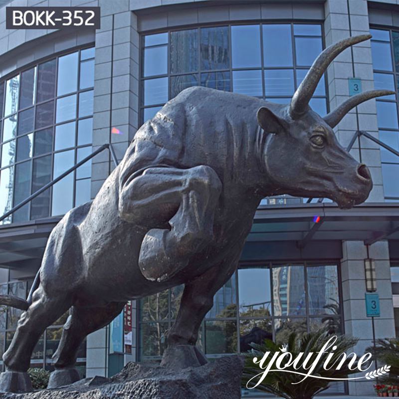 Large Charging Bull Statue Bank Decor for Sale