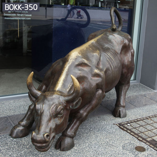 Life Size Wall Street Charging Bull Statue for BOKK-350