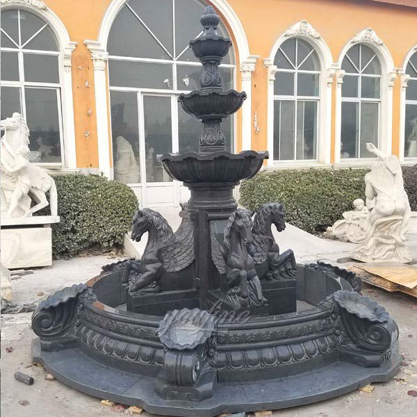 Beautiful Three Tiered Marble Horse Fountain for Sale MOKK-176-YouFine ...
