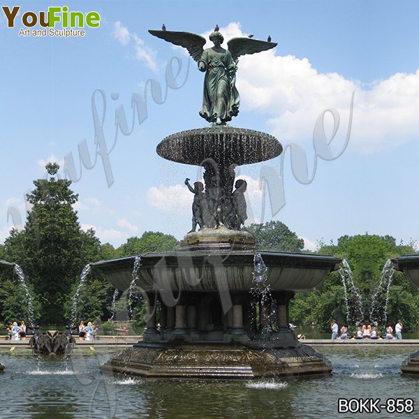 Large Antique Bronze Angel Sculpture Fountain for Sale BOKK-858