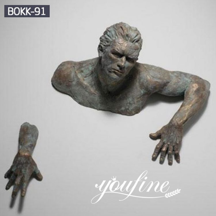Modern Art Matteo Pugliese Bronze Sculpture for Wall Decoration on Sale BOKK-91