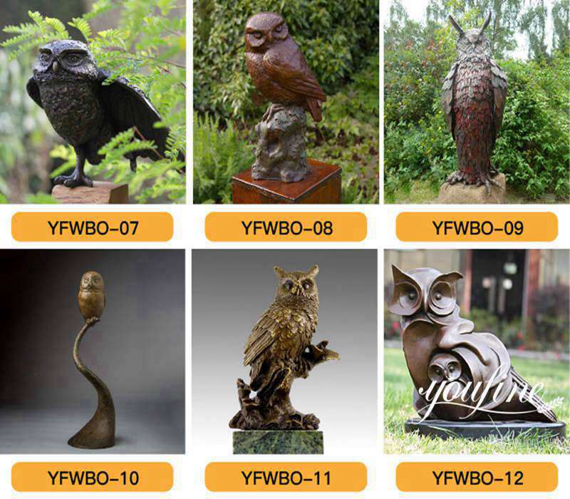 bronze owl sculpture for sale