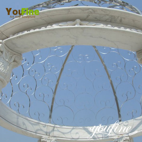 Supplier Garden White Marble Stone Gazebo