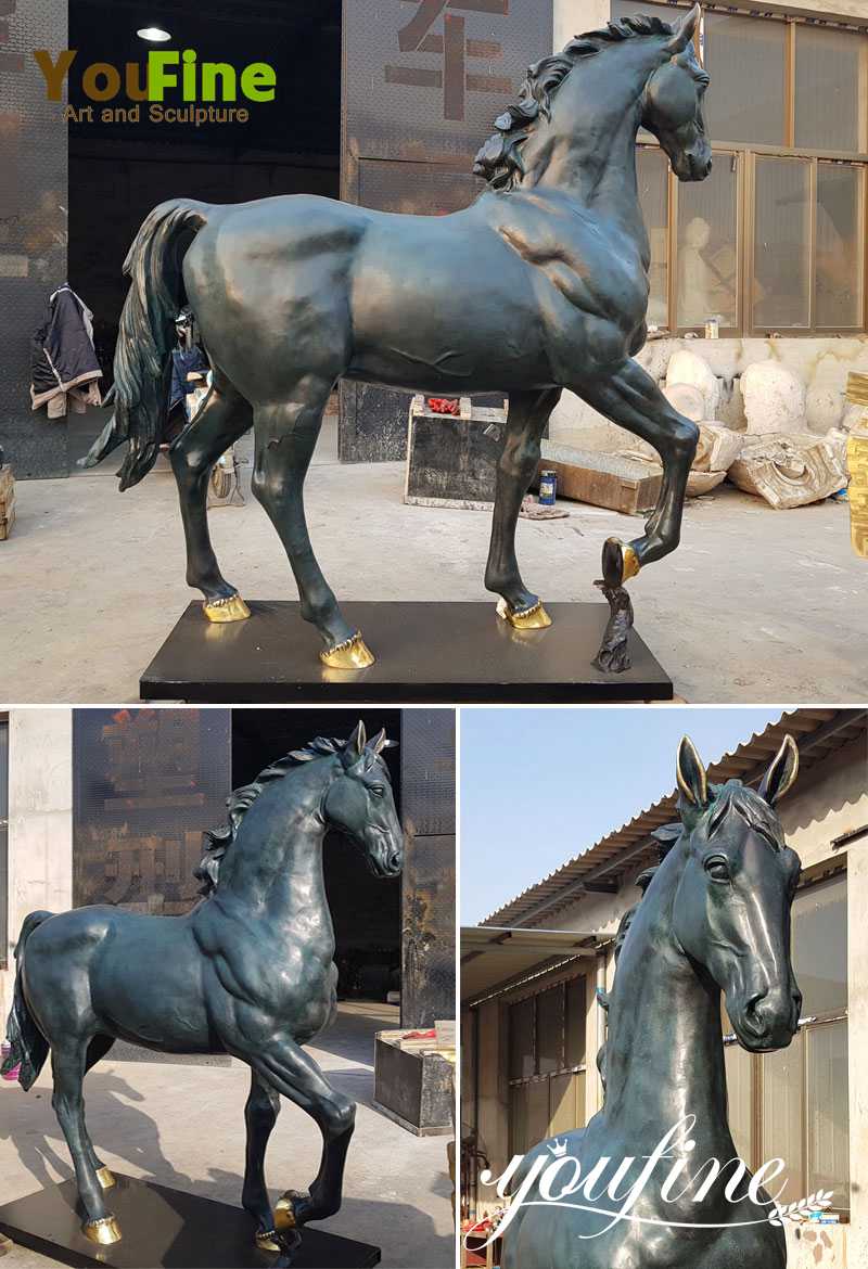 Life Size Antique Bronze Horse Statue for Sale
