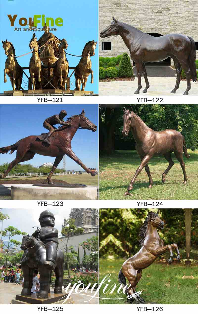 Life Size Antique Bronze Horses Statue for Sale