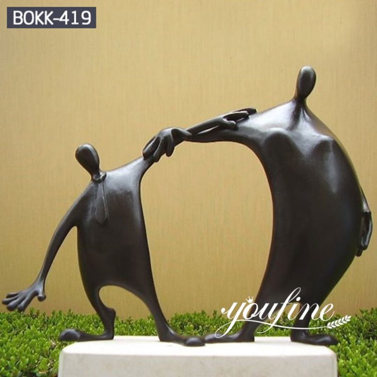 Modern Bronze Abstract Figure Statue Double Human Sculpture for Sale BOKK-419