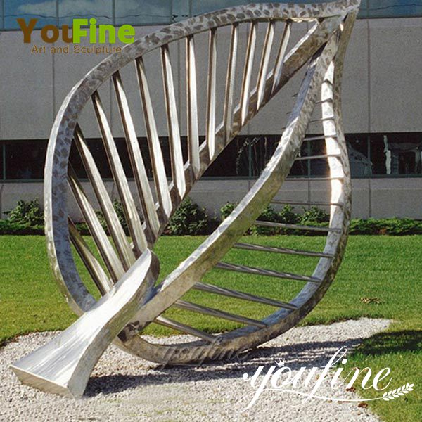 Garden Large Stainless Steel Metal Leaf Sculpture for Sale CSS-25