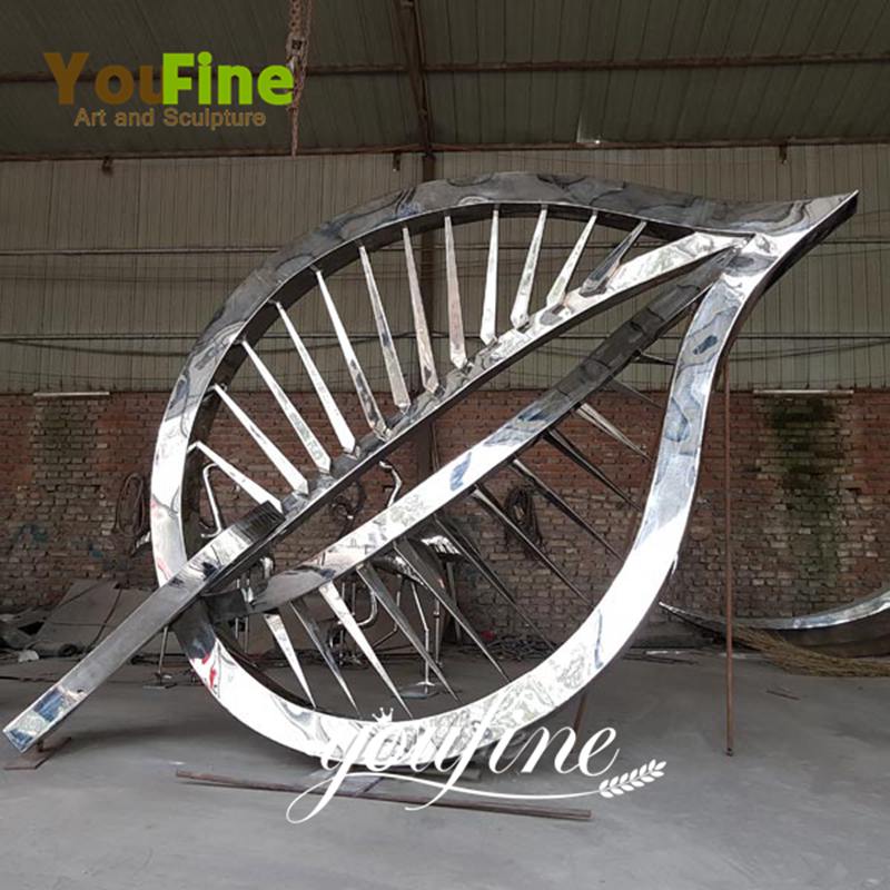 Garden Outdoor Large Stainless Steel Metal Leaf Sculpture for Sale