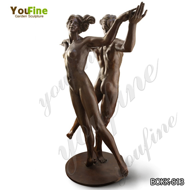 Life-size Antique Dancing Bronze Figure Sculpture Nude Statue for Sale BOKK-813
