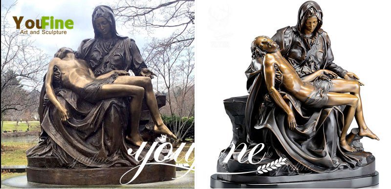 Religious Bronze Pieta Sculpture