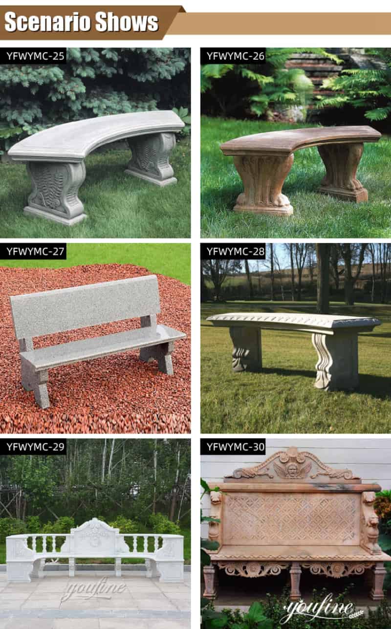 marble bench for cemetery