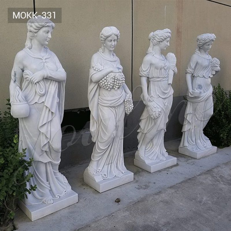 Garden marble four seasons statues