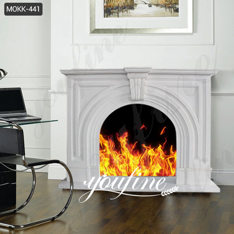 Mantel White Marble Fireplace Surround for Sale