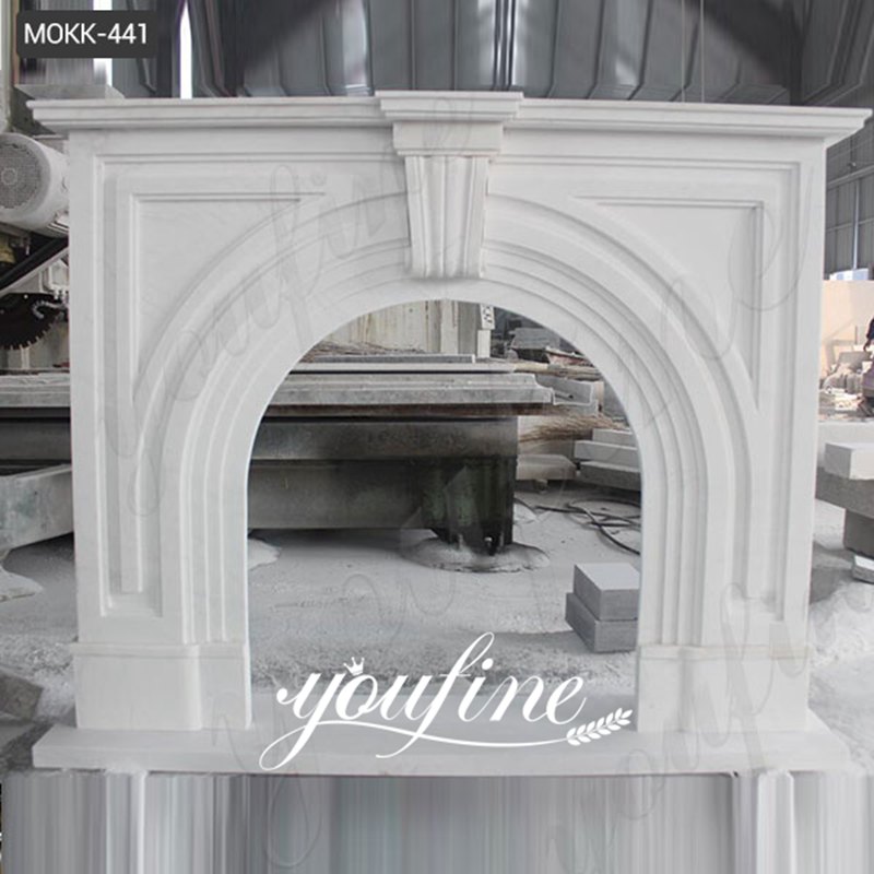Mantel White Marble Fireplace Surround