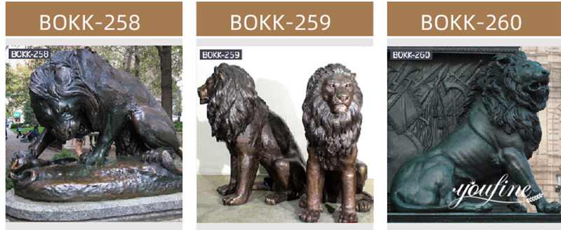 Outdoor large bronze lion statue for sale