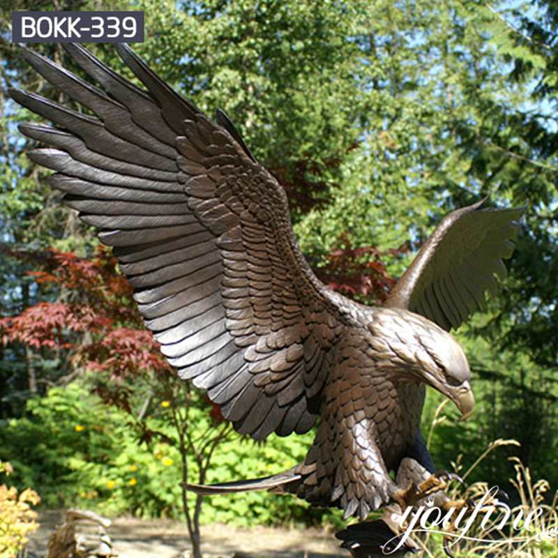 Large Bronze Eagle Statue Garden Decor for Sale BOKK-339